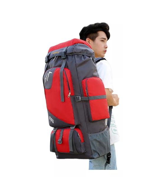 MOCHILA IMPERMEABLE DE 90L COLOR ROJO - 6