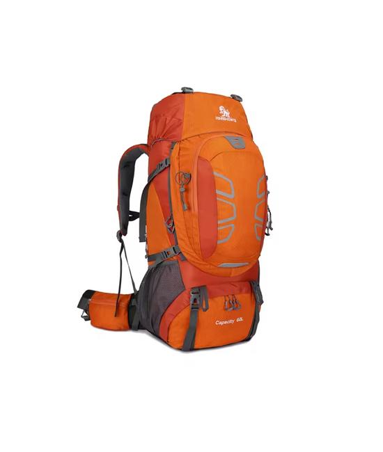 MOCHILA IMPERMEABLE 60L COLOR NARANJA - 2