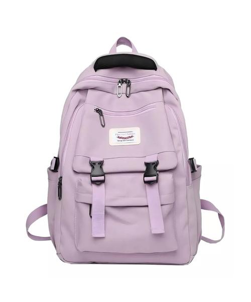 MOCHILA ESCOLAR JUVENIL IMPERMEABLE GRAN CAPACIDAD 40L LILA - 1