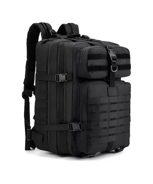 MOCHILA TÁCTICA MILITAR IMPERMEABLE COLOR NEGRO - 1