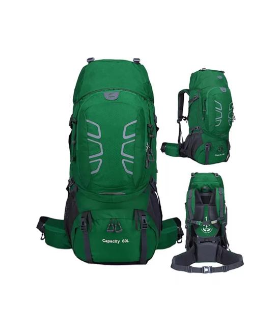 MOCHILA IMPERMEABLE 60L COLOR VERDE - 2