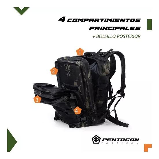 MOCHILA TÁCTICA MILITAR IMPERMEABLE COLOR CAMUFLADO - 3