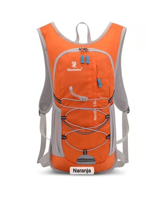 MOCHILA HIDRATACIÓN + BOLSA DE AGUA COLOR NARANJA - 2