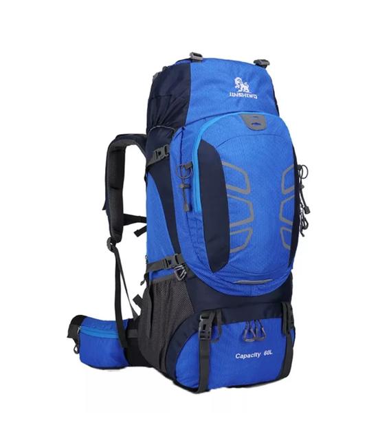 MOCHILA IMPERMEABLE 60L COLOR CELESTE - 1