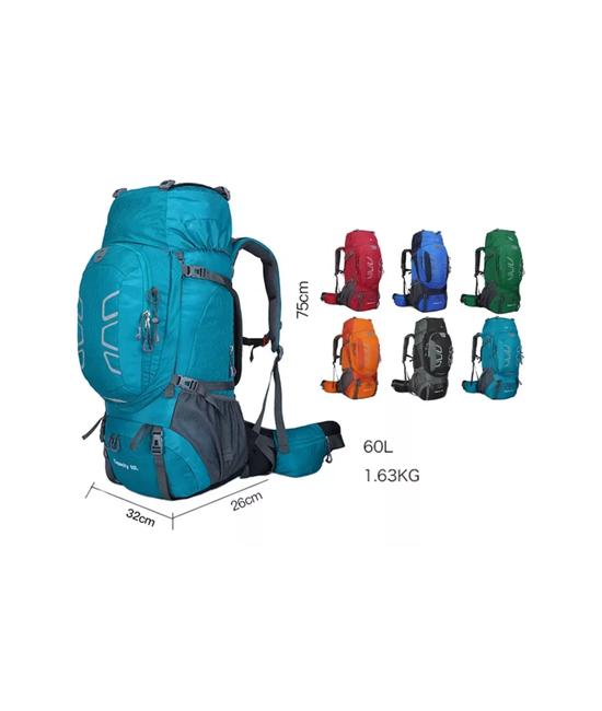MOCHILA IMPERMEABLE 60L COLOR CELESTE - 3