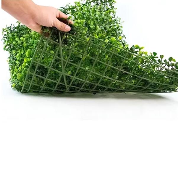 20 PIEZAS MURO VERDE FOLLAJE ARTIFICIAL SINTÉTICO 60X40CM - 4