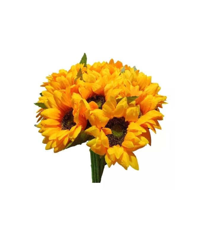 PACK DE 12 RAMOS DE GIRASOL ARTIFICIAL DECORATIVO - 2