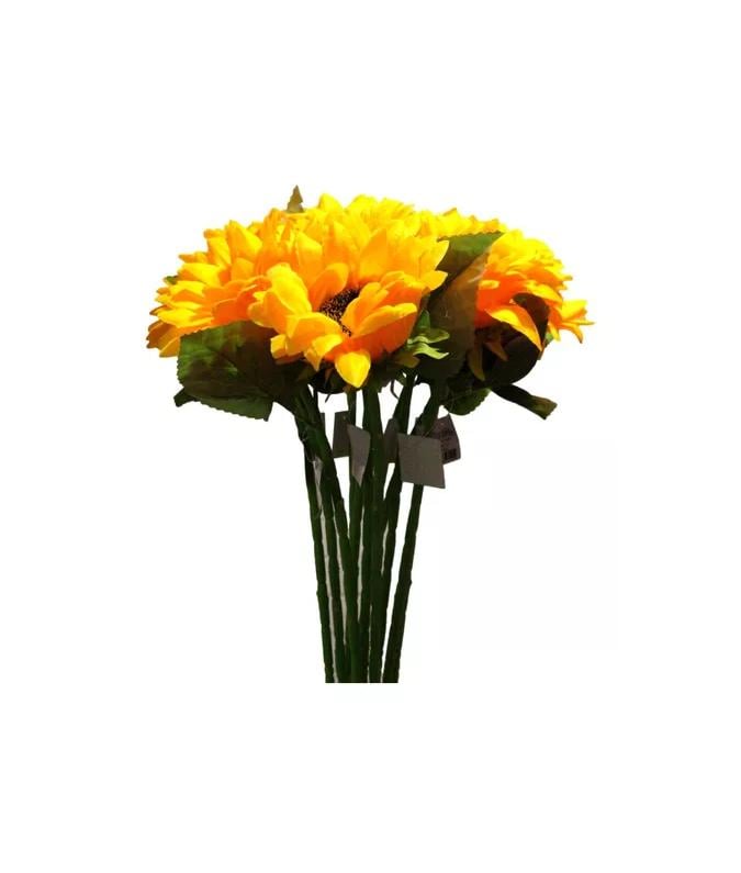 PACK DE 12 RAMOS DE GIRASOL ARTIFICIAL DECORATIVO - 3