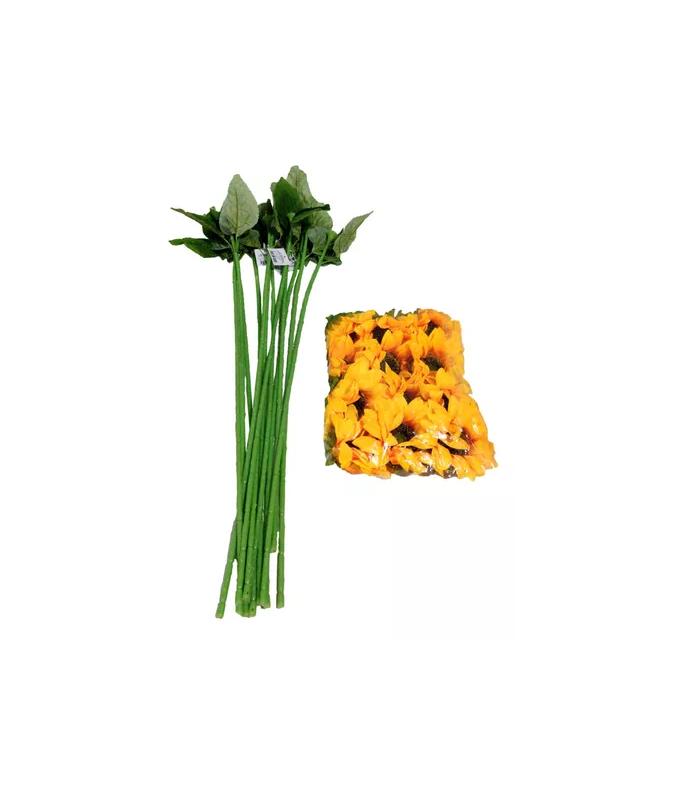 PACK DE 12 RAMOS DE GIRASOL ARTIFICIAL DECORATIVO - 4