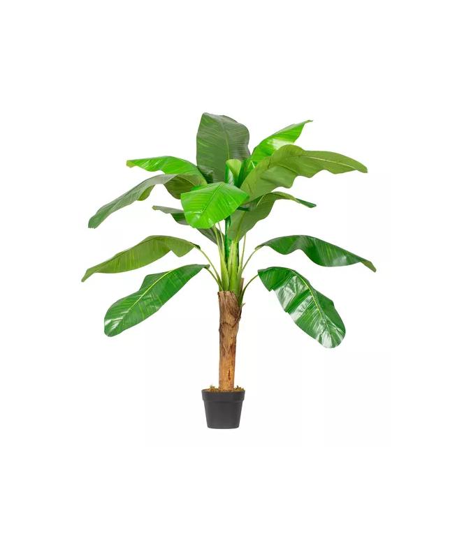 PLANTA ARTIFICIAL BANANO 120CM LUXURY 12 HJS / ARBUSTO REAL - 1