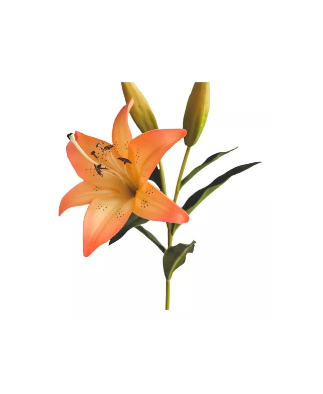 4 LILIUM NARANJO FLORES ARTIFICIALES 69CM - 2