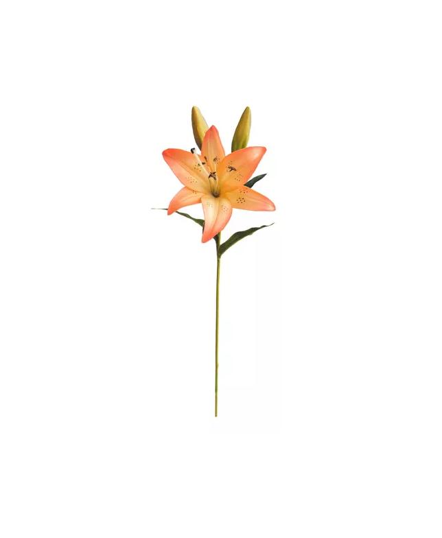 4 LILIUM NARANJO FLORES ARTIFICIALES 69CM - 4