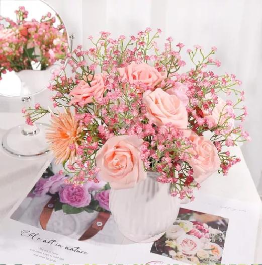 90 FLORES GYPSOPHILA PARA ARREGLOS ARTIFICIALES FLOR ADORNAR - 5