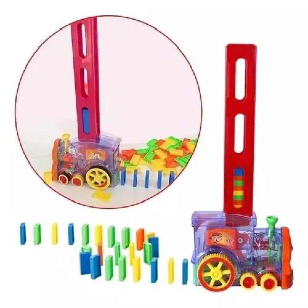 TREN JUGUETE DOMINÓ AUTOMÁTICO, JUEGO PARA NIÑOS Y NIÑAS, PERSONAJE ROJO - 2