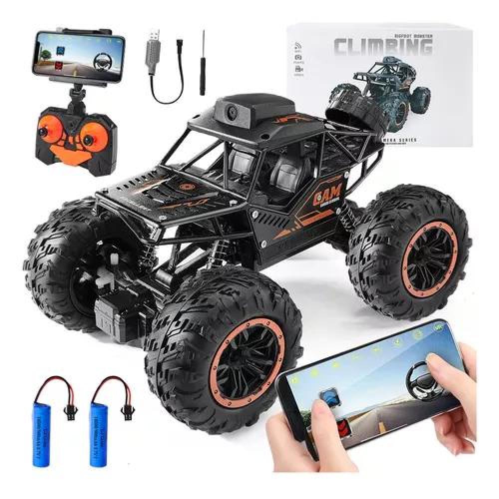 AUTO A CONTROL REMOTO RECARGABLE CON CÁMARA HD WIFI NEGRO - 1