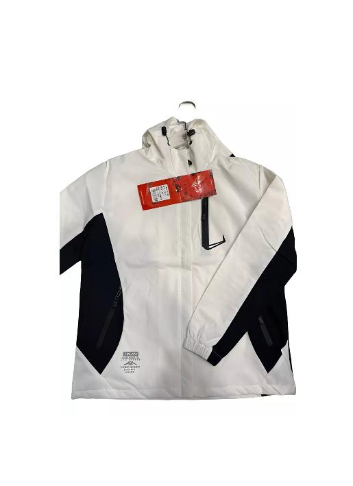 CHAQUETA CORTAVIENTO DEPORTIVA ULTRA LIVIANA MICROPOLAR BLANCO, TALLA L - 1