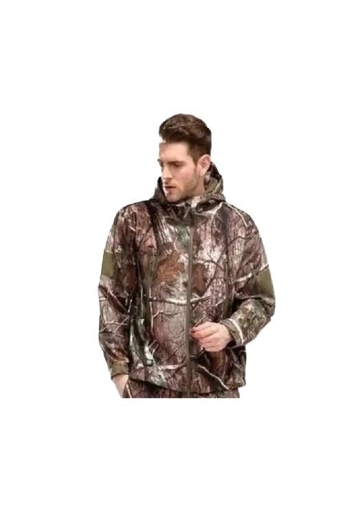 CHAQUETA SOFTSHELL TÁCTICA MILITAR CON CAPUCHA IMPERMEABLE, TALLA M - 3