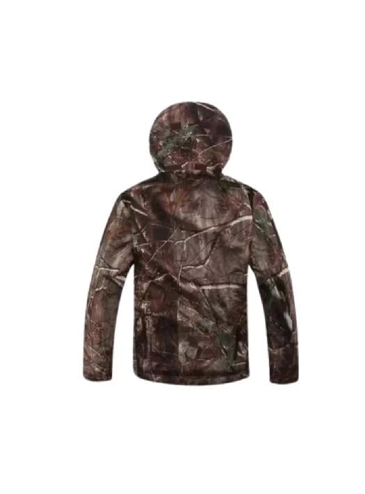 CHAQUETA SOFTSHELL TÁCTICA MILITAR CON CAPUCHA IMPERMEABLE, TALLA M - 5