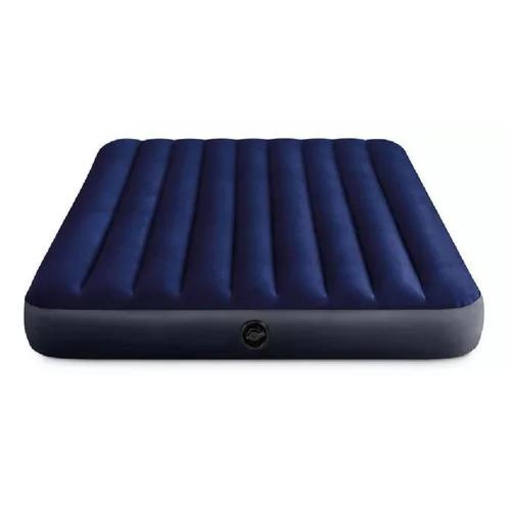 COLCHÓN INFLABLE PARA CAMPISMO, BOMBA, 2 ALMOHADAS, QUEEN, COLOR AZUL - 4