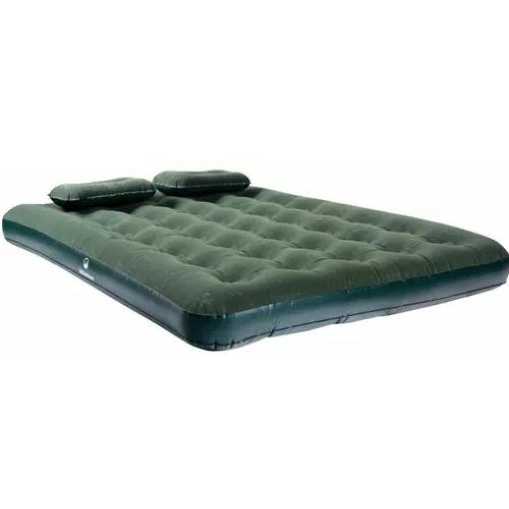 COLCHÓN INFLABLE DOBLE KLIMBER, + INFLADOR + 2 ALMOHADAS, COLOR VERDE - 4