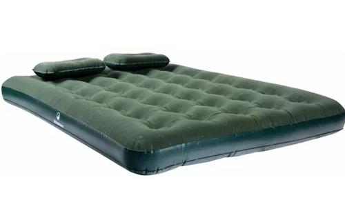 COLCHÓN INFLABLE DOBLE KLIMBER, + INFLADOR + 2 ALMOHADAS, COLOR VERDE - 6