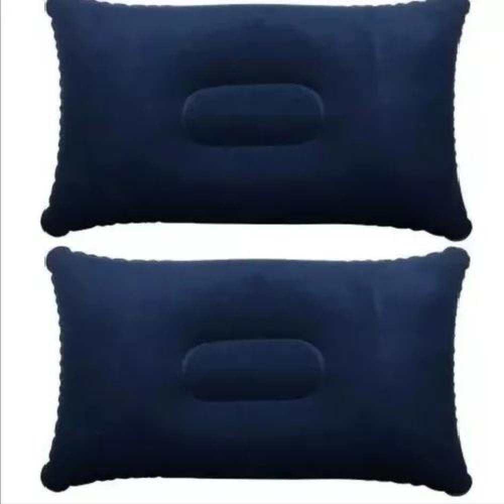 COLCHÓN INFLABLE DOBLE DE 2 PLAZAS, + INFLADOR Y ALMOHADAS, COLOR AZUL - 2