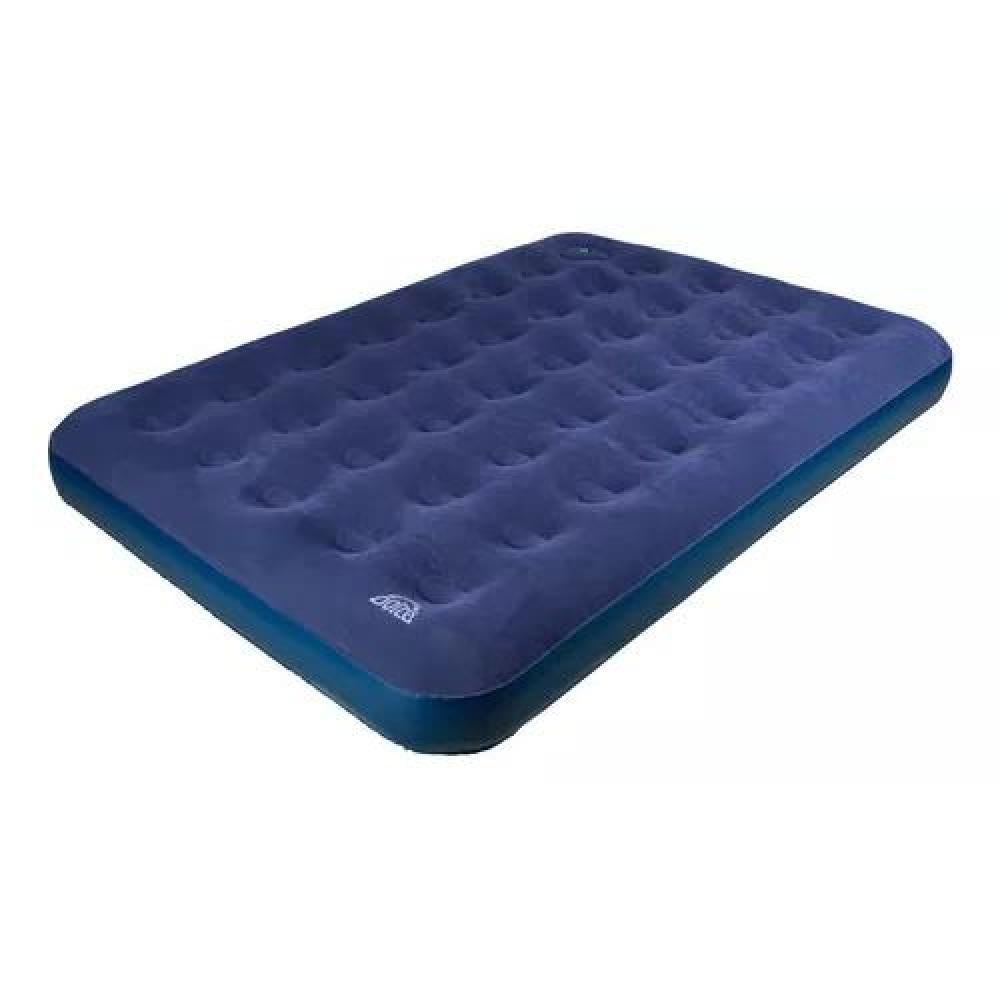 COLCHÓN INFLABLE TUSCANY DOBLE, INFLADOR DE PIE, COLOR AZUL - 1