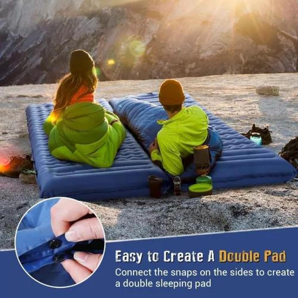 COLCHÓN INFLABLE DE PIE, PLEGABLE, OUTDOOR, CAMPING, TREKKING, COLOR AZUL - 7