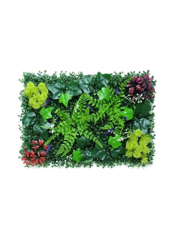 10 PIEZAS MURO VERDE FOLLAJE ARTIFICIAL SINTÉTICO 60X40CM - 2
