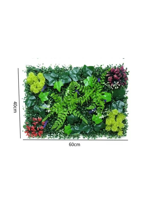 10 PIEZAS MURO VERDE FOLLAJE ARTIFICIAL SINTÉTICO 60X40CM - 3