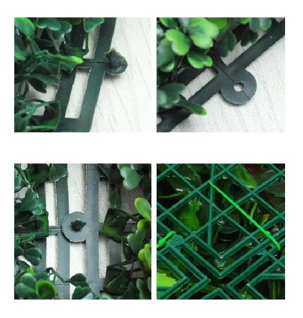 10 PIEZAS MURO VERDE FOLLAJE ARTIFICIAL SINTÉTICO 60X40CM - 4
