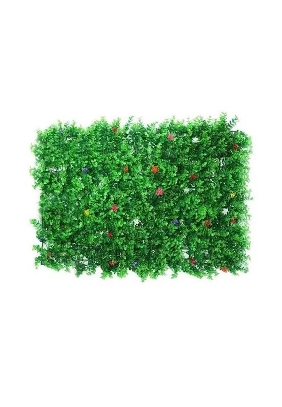 PACK DE 10 PALMETAS ARTIFICIALES ESPIRAL CON FLORES 60X40CM - 1