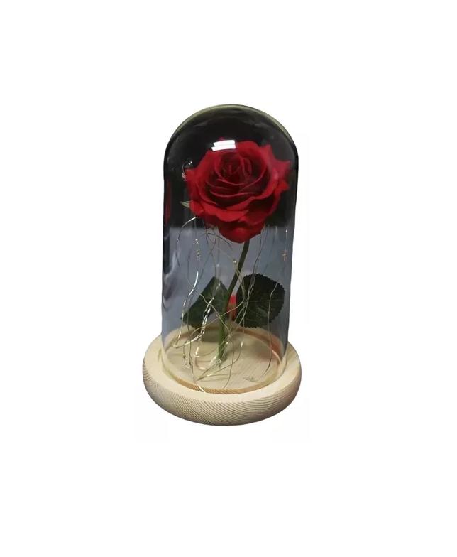 ROSA ETERNA ARTIFICIAL ENCAPSULADA LUZ LED SAN VALENTÍN BASE - 2