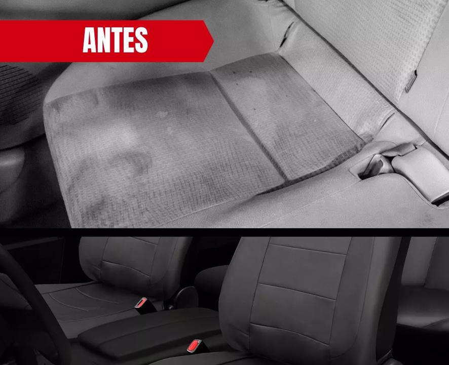 FUNDA CUBRE ASIENTO AUTO UNIVERSAL ECOCUERO GRAND PRIX, COLOR NEGRO - 6
