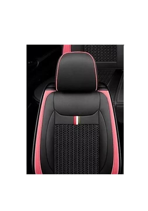 KIT FUNDA CUBRE ASIENTO CUERO AUTO PREMIUM LUXURY, COLOR NEGRO - 1