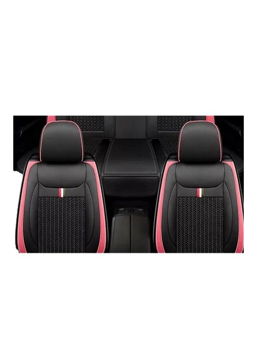 KIT FUNDA CUBRE ASIENTO CUERO AUTO PREMIUM LUXURY, COLOR NEGRO - 2