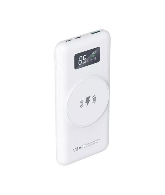 POWER BANK VIDVIE PB765 MAGNÉTICO 22.5W, PORTÁTIL, COLOR BLANCO - 1