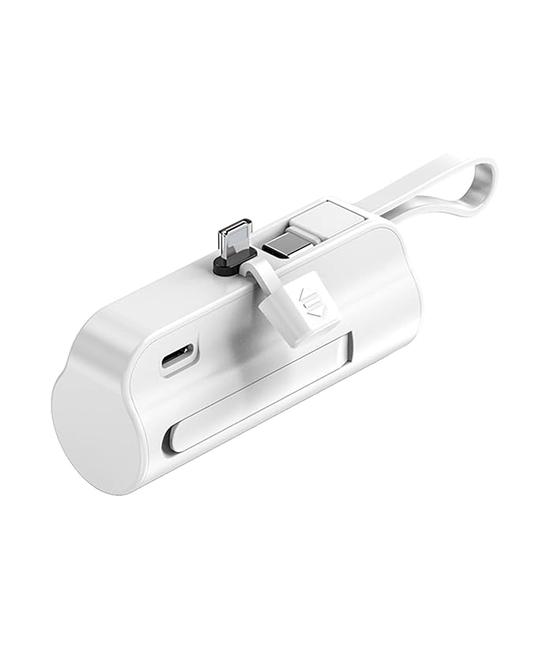 POWER BANK 4500MAH, SALIDA TIPO C, CON 1 CABLE USB, COLOR BLANCO - 2