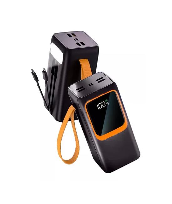 POWER BANK 65W QUICK CHARGE 50000MAH, CON LINTERNA, COLOR NEGRO - 2