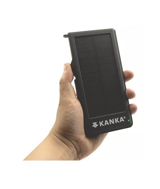 BATERÍA RECARGABLE POWERBANK 10.000MAH, CARGA SOLAR, COLOR NEGRO - 1