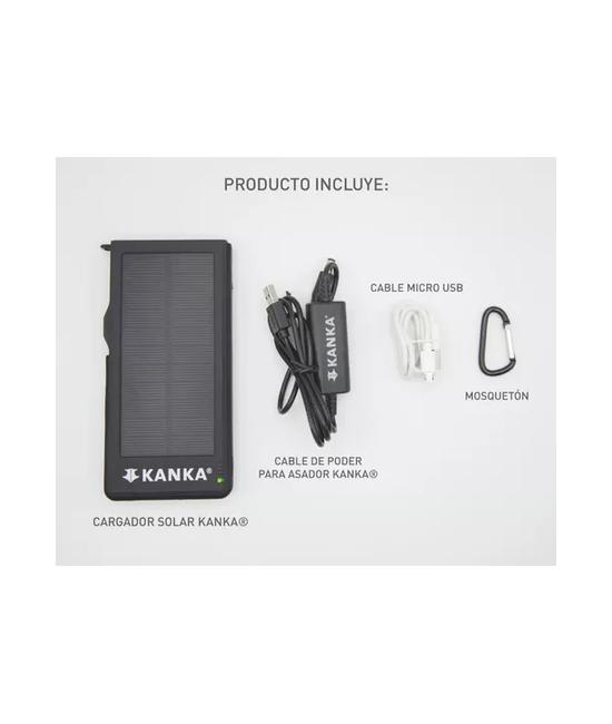 BATERÍA RECARGABLE POWERBANK 10.000MAH, CARGA SOLAR, COLOR NEGRO - 3