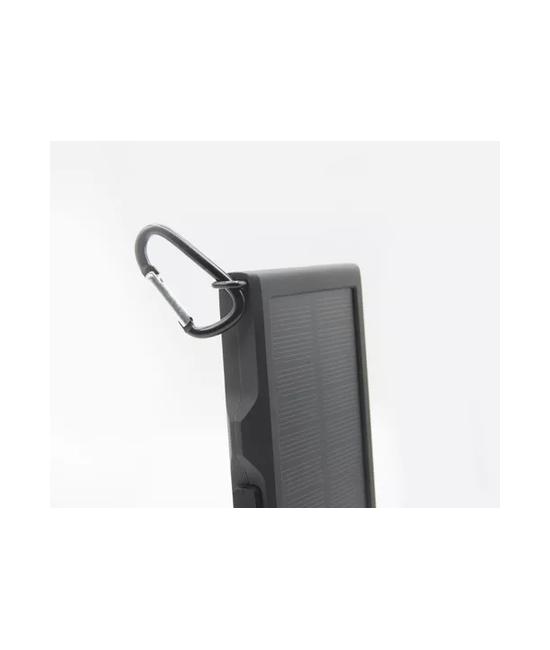 BATERÍA RECARGABLE POWERBANK 10.000MAH, CARGA SOLAR, COLOR NEGRO - 6