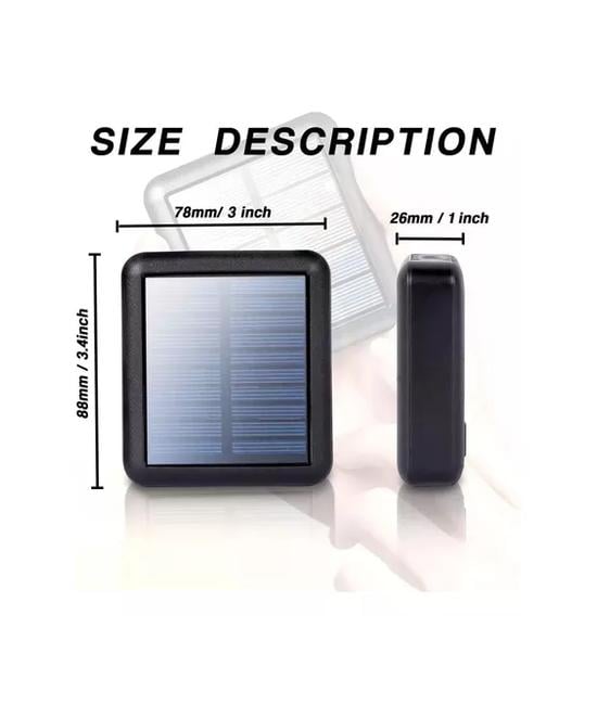 BATERÍA PORTÁTIL EXTERNA 20000MAH, 2 PUERTOS USB, SOLAR, COLOR BLANCO - 2