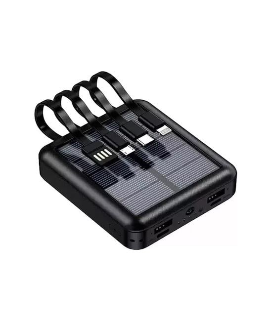 BATERÍA PORTÁTIL EXTERNA 20000MAH, 2 PUERTOS USB, SOLAR, COLOR BLANCO - 3