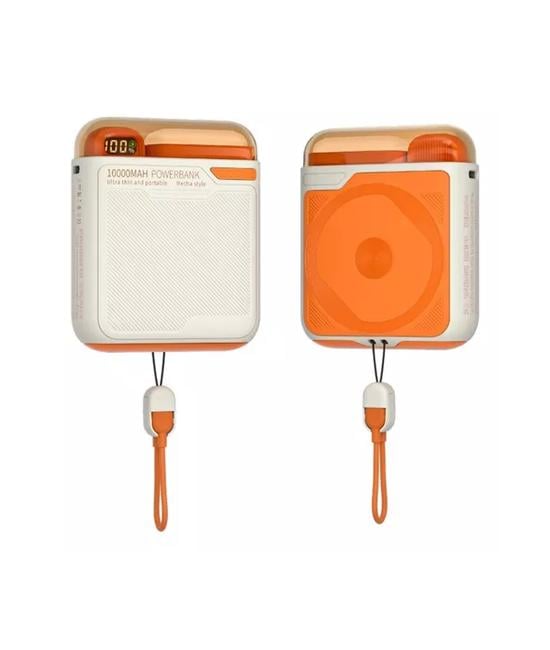 CARGADOR INALÁMBRICO MAGNÉTICO 10000MAH, POWER BANK 22.5W, COLOR NARANJA - 2