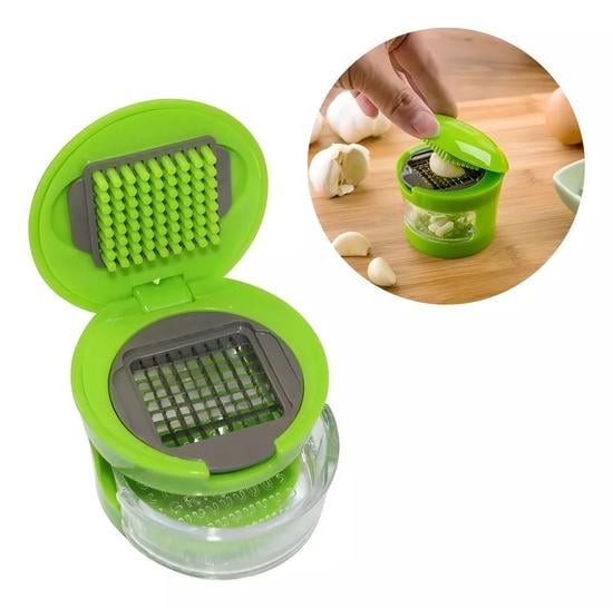 PICADOR DE AJO CORTADOR RALLADOR REBANADOR COCINA VERDE - 2