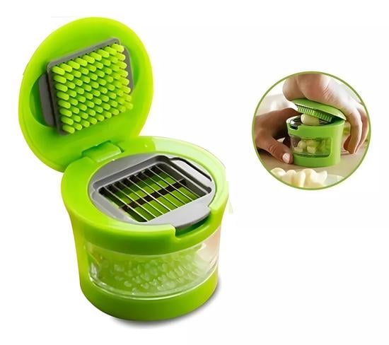PICADOR DE AJO CORTADOR RALLADOR REBANADOR COCINA VERDE - 5