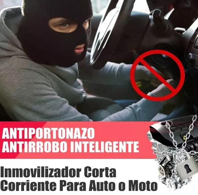 INMOVILIZADOR BLUETOOTH ANTIPORTONAZO AUTO MOTO ANTIRROBO, COLOR NEGRO - 3