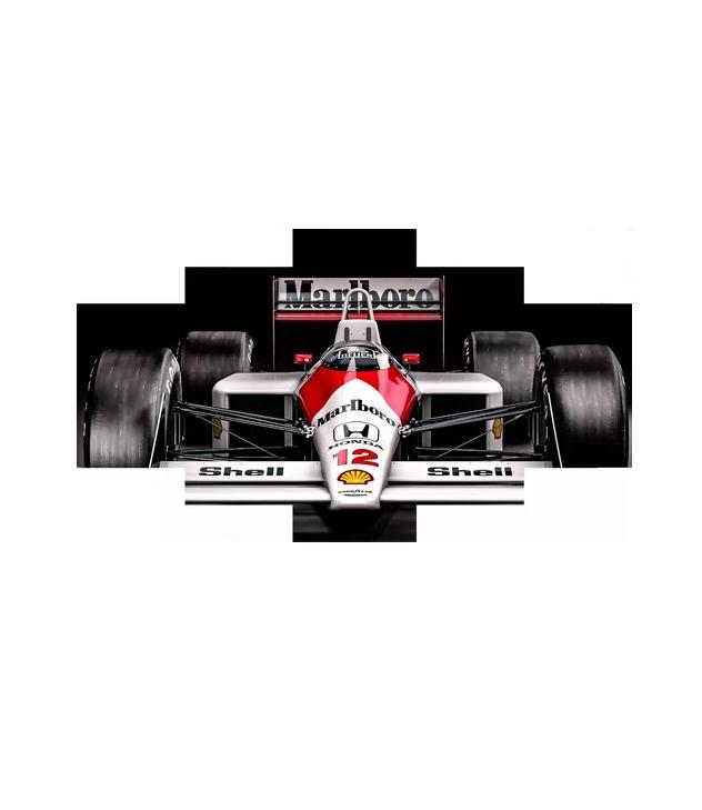 CUADRO POLÍPTICO DE AYRTON SENNA 150X80 BASTIDOR MADERA - 1