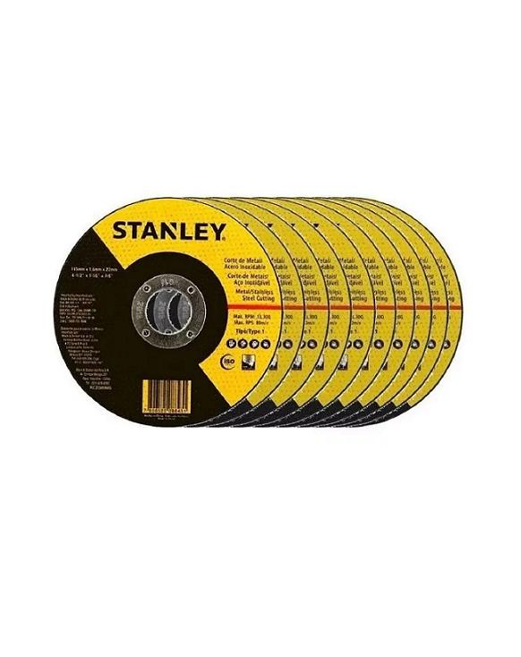 PACK DE 25 DISCOS DE CORTE 4 1/2 X 1.0MM STANLEY AMARILLO - 1